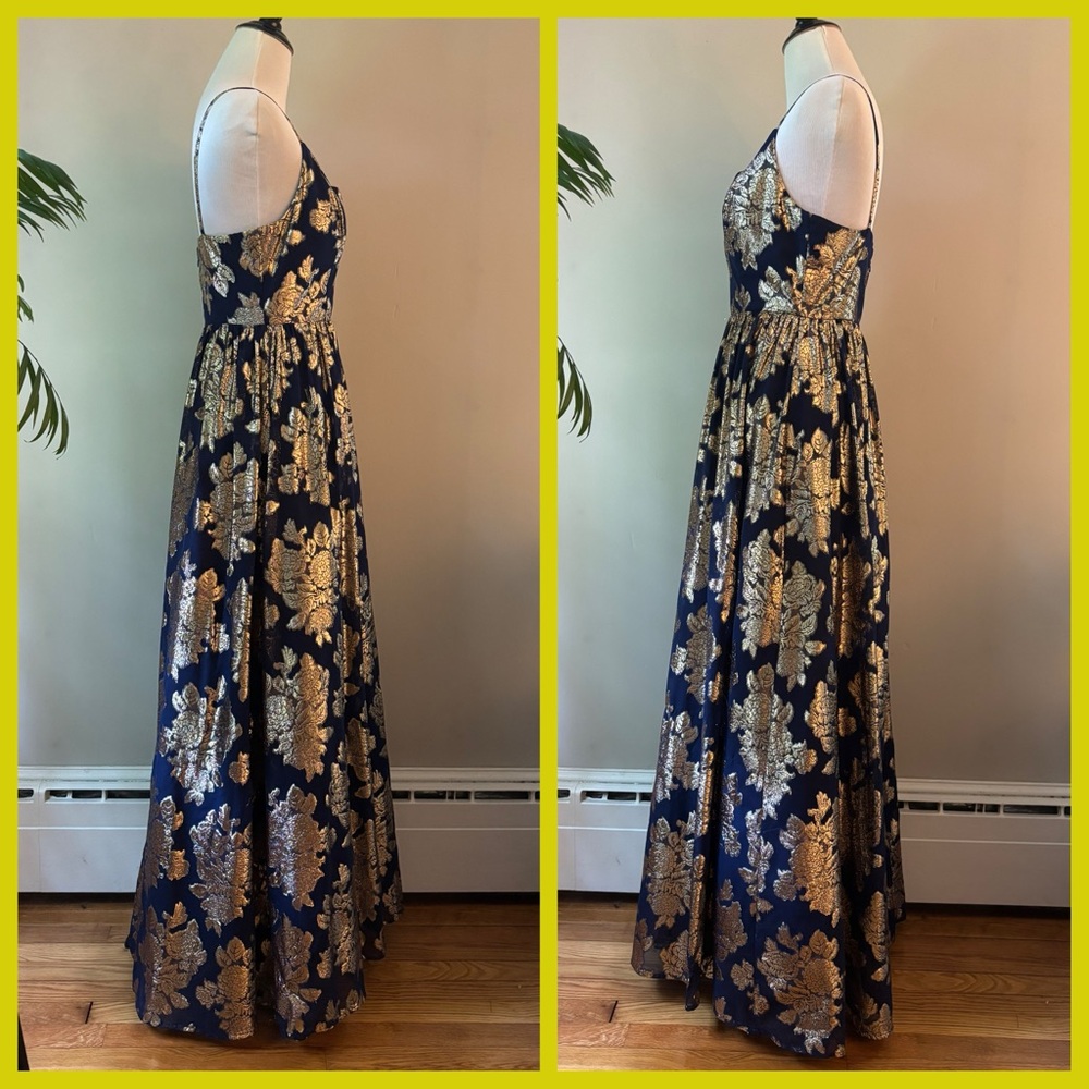 Dear Moon Blue + Gold Gown - Picture 3 of 6
